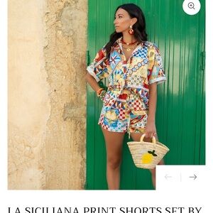 La Siciliana Print Shorts Set by Dolce Vita Chic